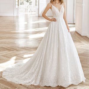 AIRE BARCELONA BRIDAL GOWN SIZE US 10